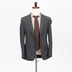 J. Crew Ludlow 36R Gray Solid 2-Button Sport Coat Blazer Jacket G930